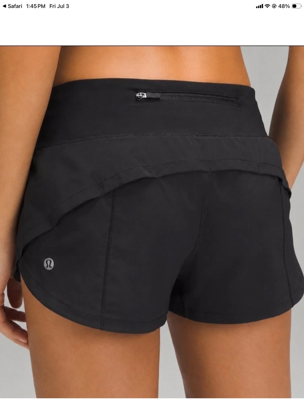 lululemon athletica Black Women's Running Shorts